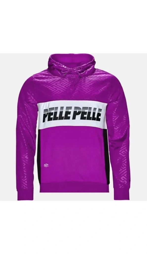 Pelle Pelle Men And Women Purple Hoodie