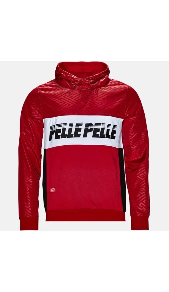 Pelle Pelle Men And Women Red Hoodie