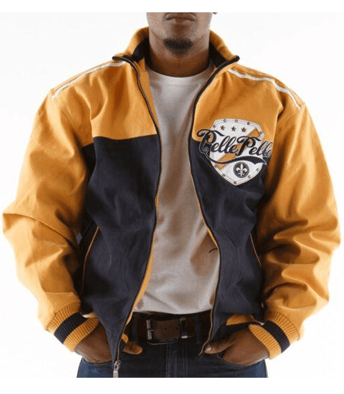 Pelle Pelle Yellow Revolution Varsity Jacket