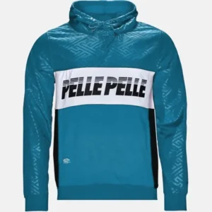 Pelle Pelle Men And Women Turquoise Hoodie