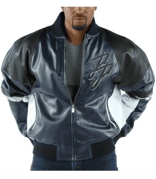 Pelle Pelle 1978 Navy Blue Leather Jacket