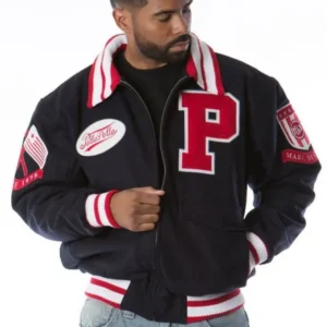 Pelle Pelle Men MB Letterman Wool Jacket | Varsity Jacket