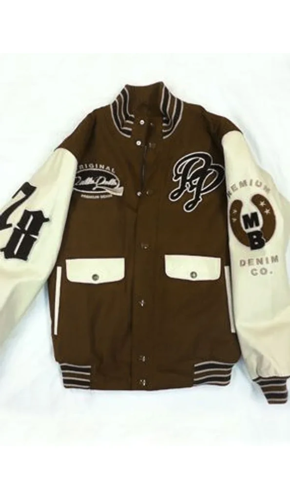 Pelle Pelle Denim Co. Brown Varsity Jacket | Wool Jacket