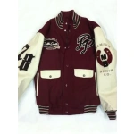 Pelle Pelle Denim Co. Maroon Varsity Jacket