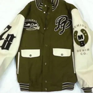 Pelle Pelle Denim Co. Olive Varsity Jacket | Wool Jacket