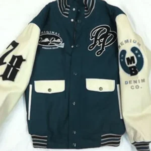 Pelle Pelle Turquoise Denim Co. Wool Jacket | Varsity Jacket