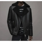 Pelle Pelle Black Shearling Leather Jacket