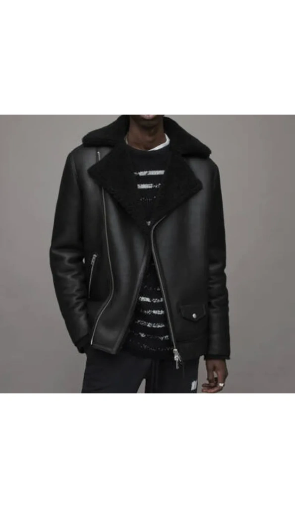 Pelle Pelle Black Shearling Leather Jacket | Men Jacket