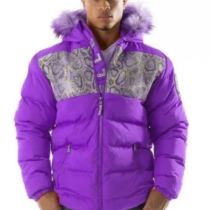 Pelle Pelle Snakeskin Purple Puffer Jacket | Men Jacket