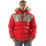 Pelle Pelle Snakeskin Fur Hood Puffer Jacket