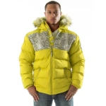 Pelle Pelle Snakeskin Yellow Puffer Jacket