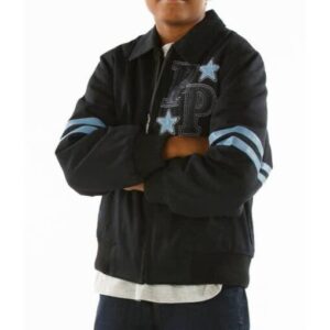 Pelle Pelle Soda Club Black Blue Kids Jacket | Wool Jacket view 2