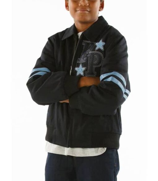 Pelle Pelle Soda Club Black Blue Kids Jacket