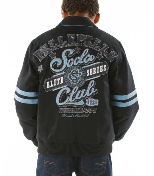 Pelle Pelle Soda Club Black Blue Kids Jacket