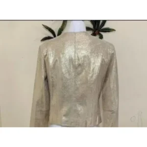 Pelle Pelle Golden Alligator Print Jacket | Soft Leather