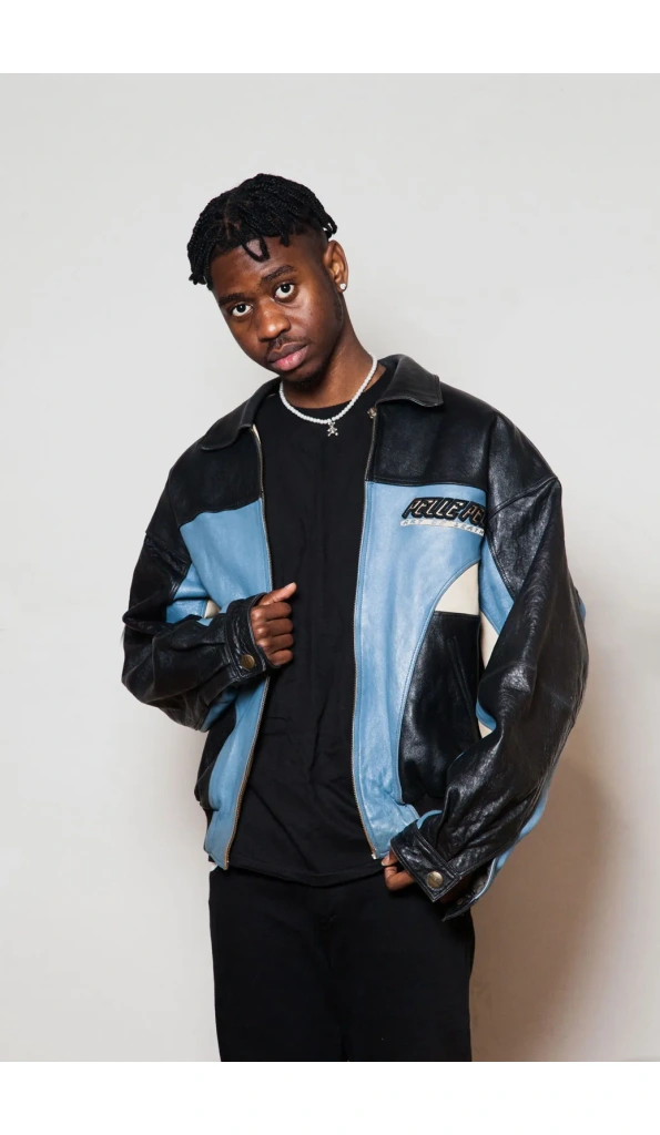 Pelle Pelle Art of Blue Black Leather Jacket | Men Jacket