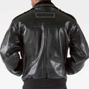Pelle Pelle Biker Studded Men Leather Jacket | Black Jacket view 2