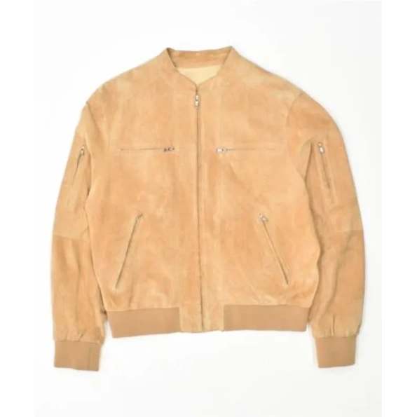 Pelle Pelle Light Brown Bomber Jacket, Leather Bomber Jacket