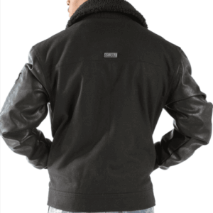 Pelle Pelle Black Fur Collar Zipper Jacket | Wool Leather view 2