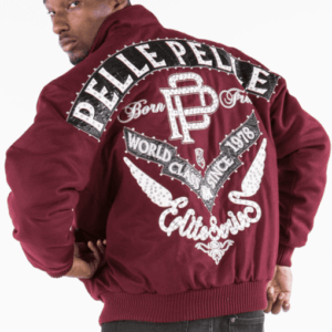Pelle Pelle Maroon Elite Series Men Jacket | Wool Jacket