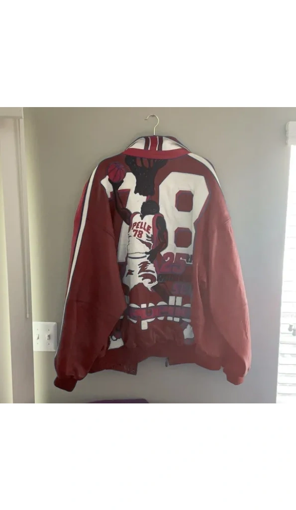 Pelle Pelle Basketball Red Leather Jacket | Men & Women
