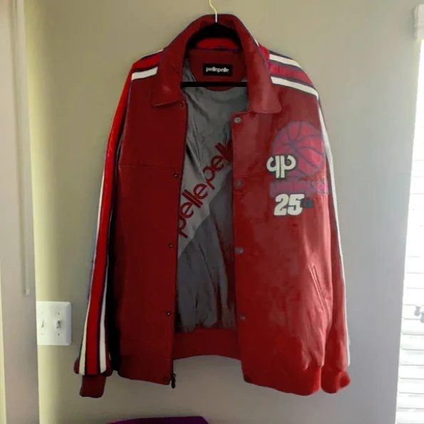 Pelle Pelle Basketball Red Leather Jacket