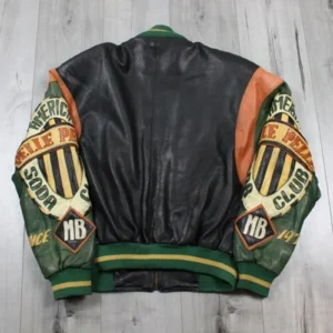 Pelle Pelle American Soda Club Varsity Jacket | Black Green view 2