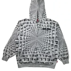 Pelle Pelle Monogram Wool Zipper Jacket | Hood Jacket