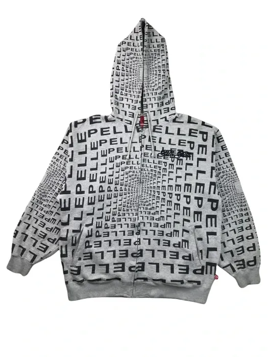 Pelle Pelle Monogram Wool Zipper Jacket | Hood Jacket
