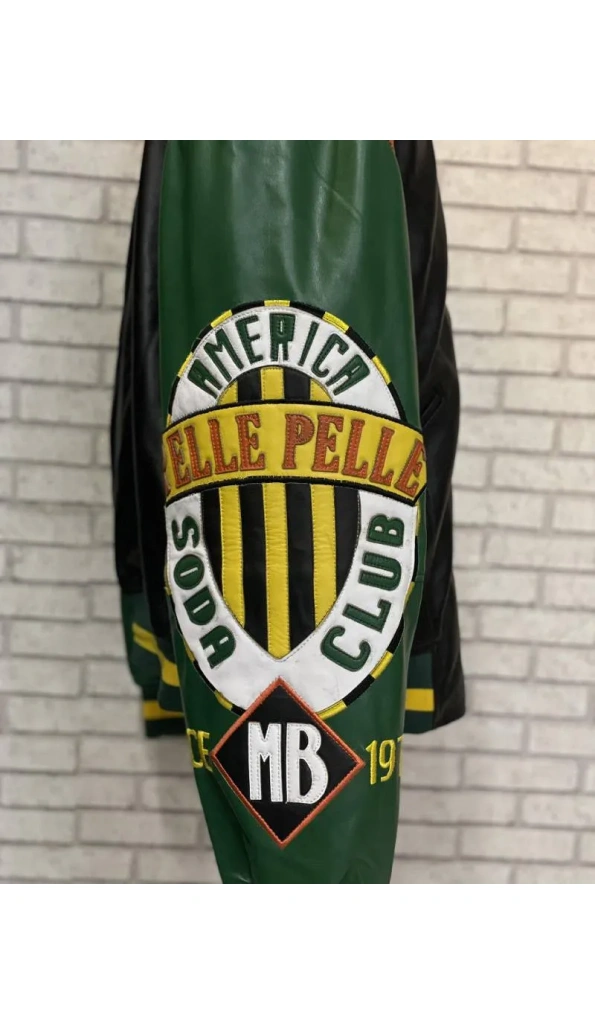 Pelle Pelle American Soda Club Varsity Jacket | Black Green
