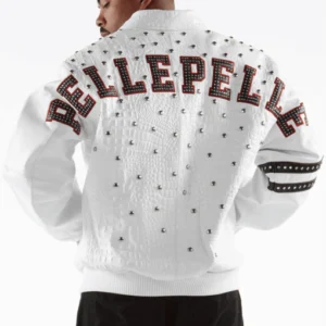 Pelle Pelle White Studded Leather Jacket view 2