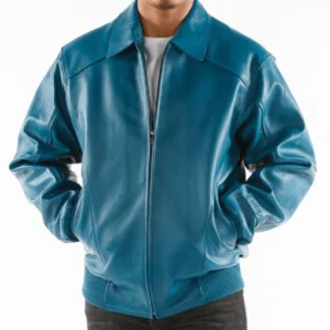 Pelle Pelle Aqua Blue Leather Jacket