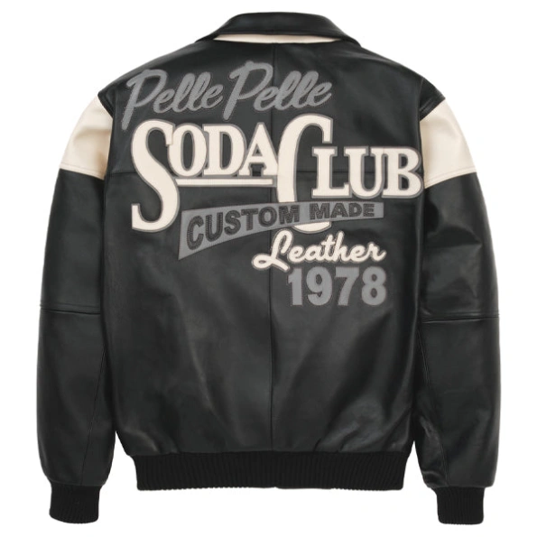 Pelle Pelle Black Soda Club Plush Jacket | Pelle Pelle Store