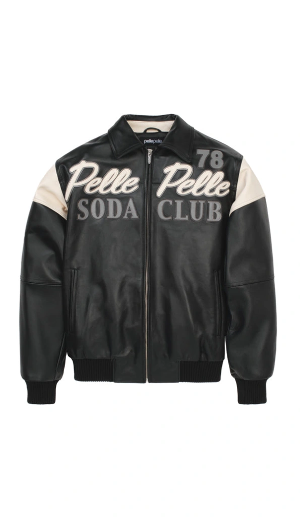 Pelle Pelle Black Soda Club Plush Jacket | Pelle Pelle Store
