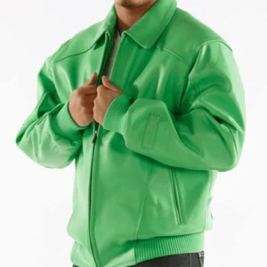 Pelle Pelle Basic Green Plush Jacket | Pelle Pelle Store view 1