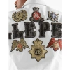 Pelle Pelle White Patched Leather Jacket