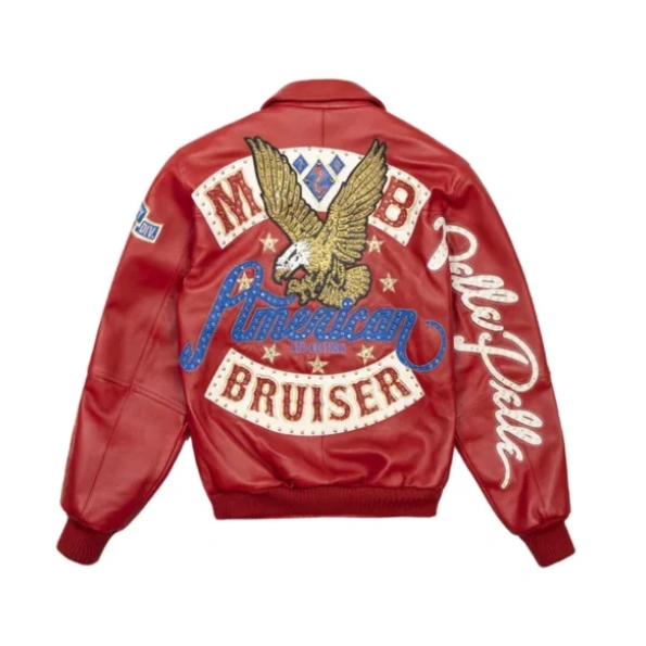 Pelle Pelle Red American Bruiser Leather Jacket