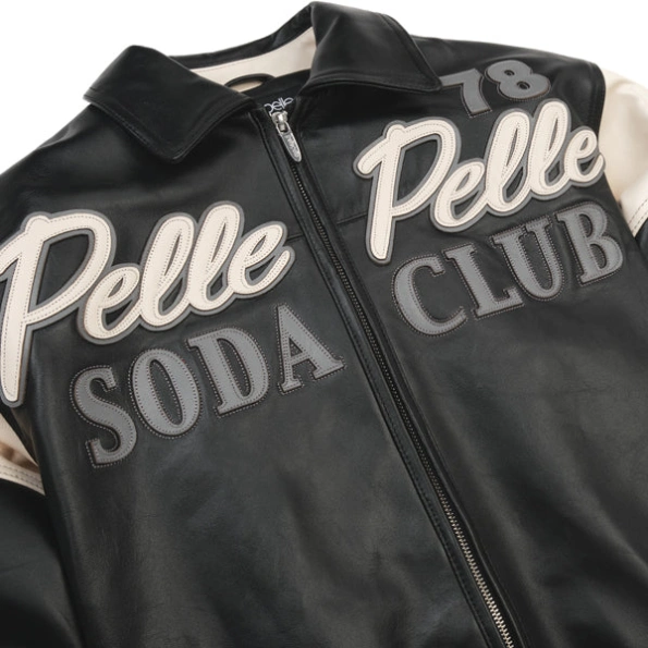 Pelle Pelle Black Soda Club Plush Jacket | Pelle Pelle Store