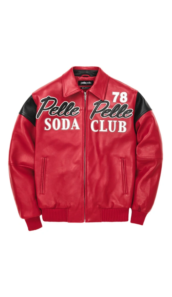 Pelle Pelle Red Soda Club Plush Jacket | Pelle Pelle Store