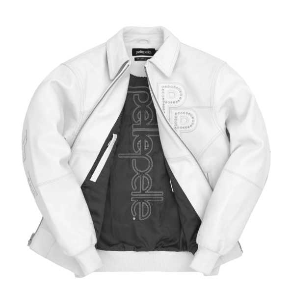 Pelle Pelle White Stone Leather Jacket