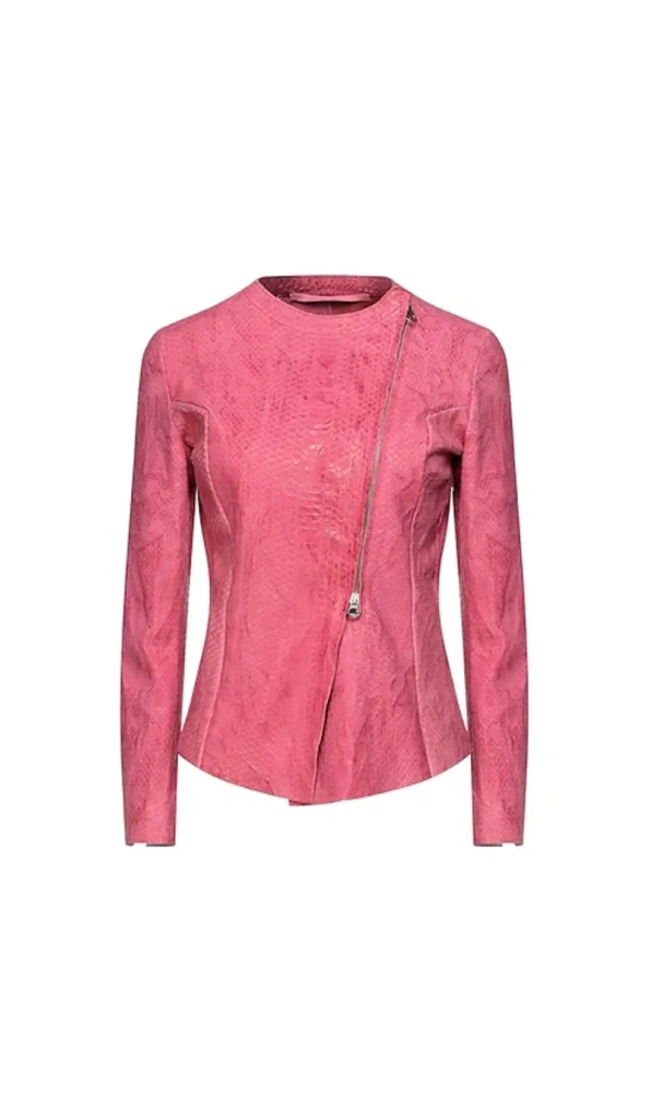 Pelle Pelle Women Ovine Pink Biker Jacket