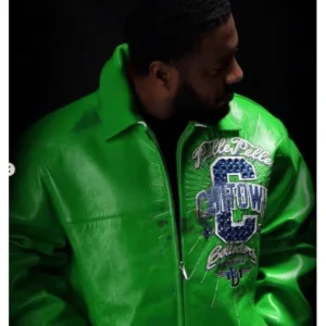 Pelle Pelle Chi Town Green Leather Jacket view 2