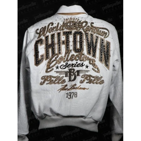 Pelle Pelle Chi Town White Leather Jacket