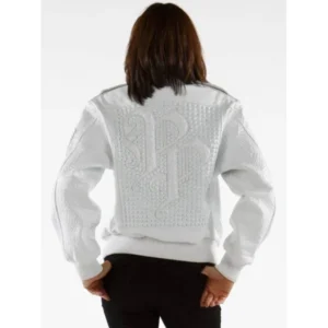Pelle Pelle Glowing White Leather Jacket MB Bomber view 1
