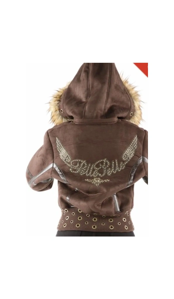 Pelle Pelle Cheerful Wing Brown Ladies Hoodie