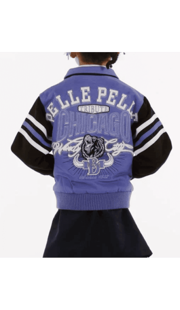 Pelle Pelle Purple Chicago Kids Wool Jacket