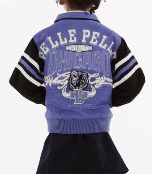 Pelle Pelle Purple Chicago Kids Wool Jacket