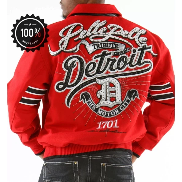 Mens Red Detroit Jacket