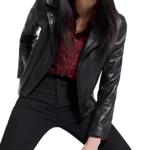 Pelle Pelle Women Black Cropped Leather Jacket view 3