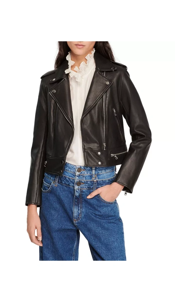 Pelle Pelle Black Cropped Leather Jacket | Pelle Pelle Store